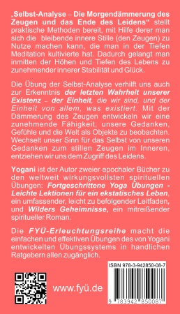 back cover Selbst-Analyse Yogani FYÜ-Verlag